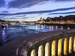 Lyon, vue de nuit, Lione