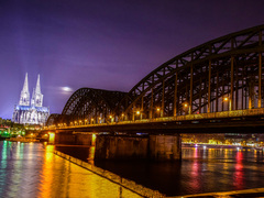 Hohenzollernbrücke und kölner dom, Colonia